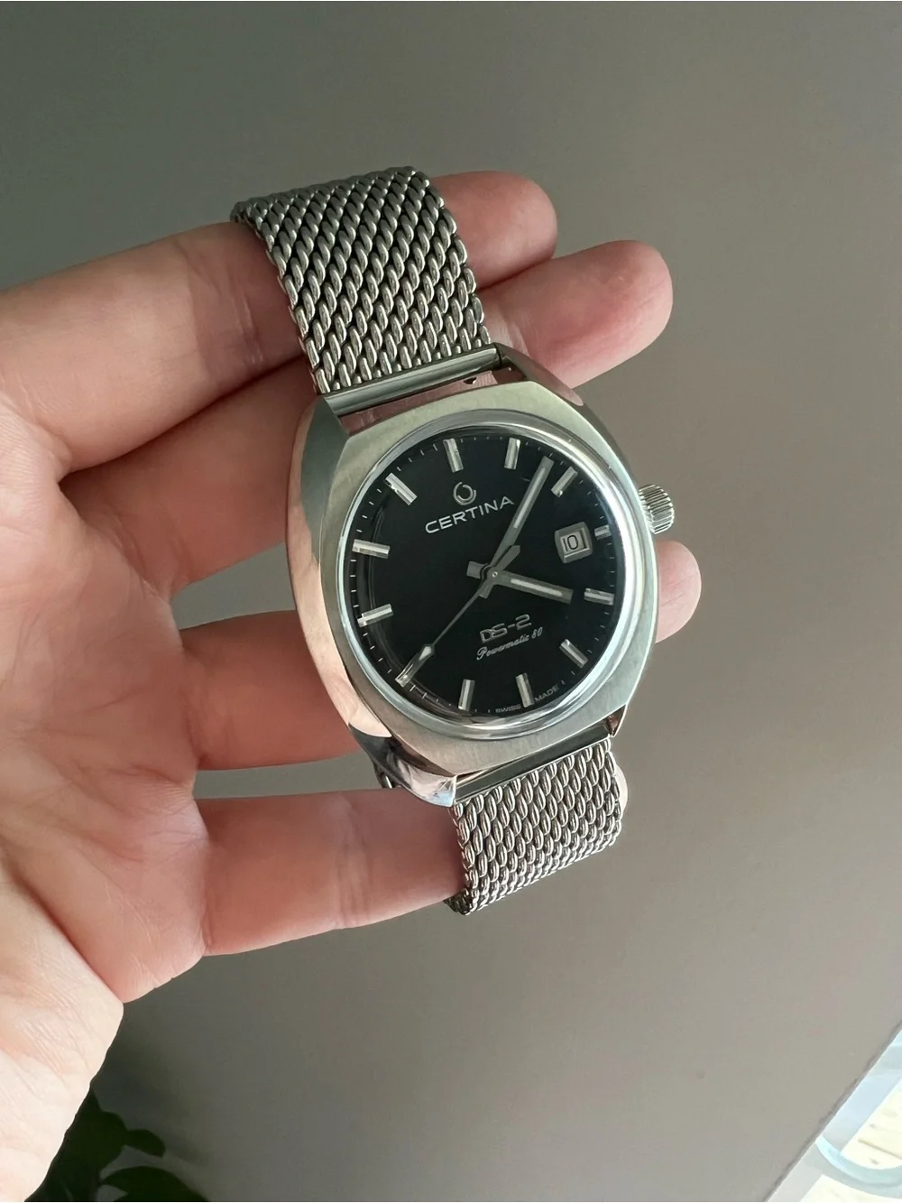 DS-2 Black Dial Men's Stainless Steel Watch